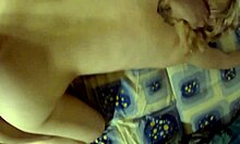 Hot blonde neighbor moans as old guy fills her face with cum