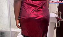 Ebony Housewife Ravaged By Husband's Friend In Shower Ambush