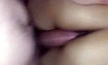 Latina teen bent over takes creampie doggystyle on big ass homemade