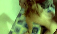 Hot blonde neighbor moans as old guy fills her face with cum