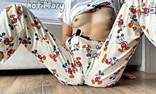 ever wonder how this horny petite teen squirts from fingering?