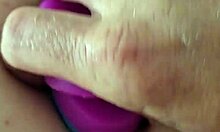 Chubby Brunette Gapes Ass with Rainbow Dildo Creampie