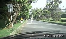 Real Latina Neighbor Oiled Up And Cocked Hard On Casting