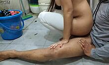 ugh i got fucked hard while washing clothes in the risky bathroom outdoors