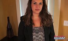 😍 busty brunette milf lilly m deepthroats cock then swallows hot cum load