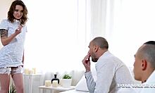 Shelley Bliss DPD by Two Hard Cocks in Lingerie