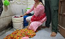 ugh i got fucked hard while washing clothes in the risky bathroom outdoors