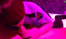 blindfolded policewoman gets teased with blowjob licking and creampie orgasm on bed