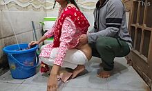 ugh i got fucked hard while washing clothes in the risky bathroom outdoors