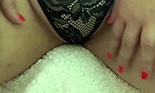 Colombian stepmom heats up with panty tease play