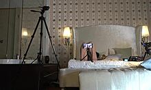 hot brunette babe teases guy under towel with big tits ass see-through dress