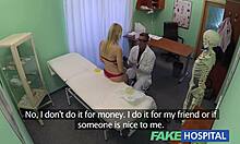 Fakehospital's curvy blonde takes doctor's dirty exam offer... what happens next?