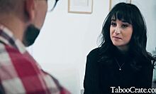 Stepdad's Big Carrot Keeps Skinny Teen Daughter Home - Panties Down Cowgirl Ride.