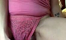 Clit rubbing escalates to golden shower leg-shaking orgasm climax