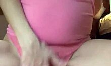 Clit rubbing escalates to golden shower leg-shaking orgasm climax