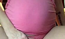 Clit rubbing escalates to golden shower leg-shaking orgasm climax