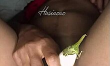 wanna see this milf shove veggie deep then finger her spicy pussy hard