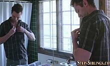 Blonde teen endures stepbro's relentless railing ending in facial cumshot