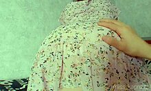 Stepbrother spanks petite teen hard over short dress then pounds tight wet pussy and ass