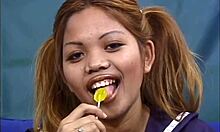 18-Year-Old Asian Schoolgirl Miniskirt Ride Makes Man Explode