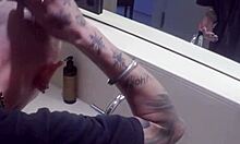 She grabs the razor, shaves her head smooth then spreads legs to make her puffy nipple pussy a perfect submissive hairless fucktoy