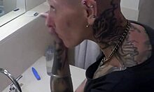 She grabs the razor, shaves her head smooth then spreads legs to make her puffy nipple pussy a perfect submissive hairless fucktoy