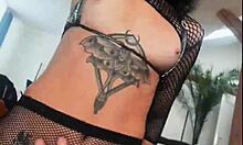 tatooed petie slut ridin rough anal cowgirl creampie