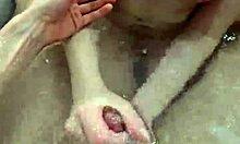 gf gives me the best bathroom handjob leading to underwater cum explosion