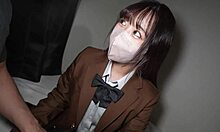 sexy curvy asian g cup schoolgirl in uniform takes huge creampie pregnancy load on bed