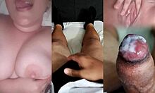 my ex girlfriend teases tits till i cum hard