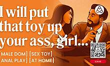 ASMR Male Teacher Dominates Student with Anal Toys at Home
