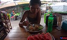 after market stroll and breakfast we sneak quickie fuck in shop 😏💦