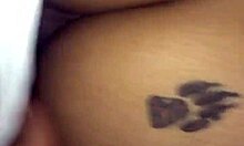 Homemade Big Black Cock Strokes Tattoo Latina Ass!