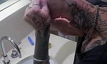 She grabs the razor, shaves her head smooth then spreads legs to make her puffy nipple pussy a perfect submissive hairless fucktoy