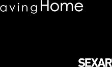 petite brunette rips clothes teases shaved pussy dildo fucks to orgasm