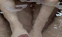 gf gives me the best bathroom handjob leading to underwater cum explosion