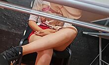 hidden cam catches risky upskirt on sexy mexican latina secretary nataly at uba faculty