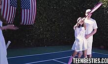 Big tits besties crave foursome pounding after sloppy 69 pussy lick?