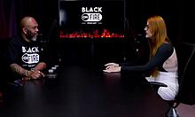 ruiva bella swings wild at puteiro cuckold hubby watches black cock stretch her!