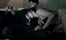 Hot brazilian babe sits deep on boyfriend's cock. She bounces wildly with juicy ass in dorm.