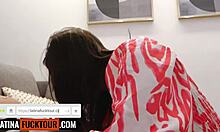 Big Ass Brazilian Slut Endures Rough POV Anal Doggystyle Pounding from American BF's Monster Cock Deepthroat Sloppy Domination