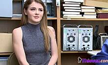 Rosalyn bends over the officer's desk taking deep hard bangs from police cocks at work