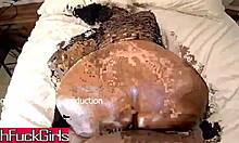 ghana big booty ebony spreads cheeks for deep doggystyle pounding