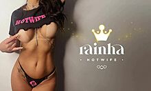 Latina wife gives husband cinema blowjob close-up