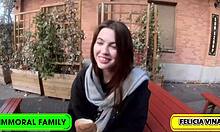 Felicia Vinas screams as Dan double stuffs her booty