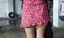 mexicana spots wazaaa on halloween and drops to her knees for horny oral