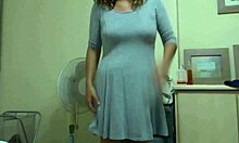 i lift my dress for stepson to jerk off and cum on me