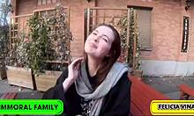 Felicia Vinas screams as Dan double stuffs her booty