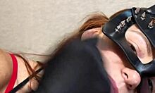 Redhead Petite in Heels Stockings Swallows Cum After Sultry Bedroom Seduction