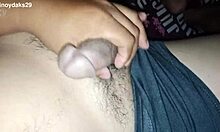 amateur homemade close-up hairy natural small cock handjob turns into hard fucking with monster big cock natural tits